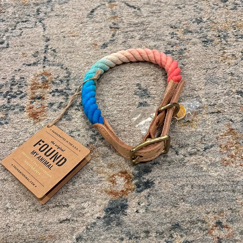 NWT Found My Animal Rope Collar Sz L